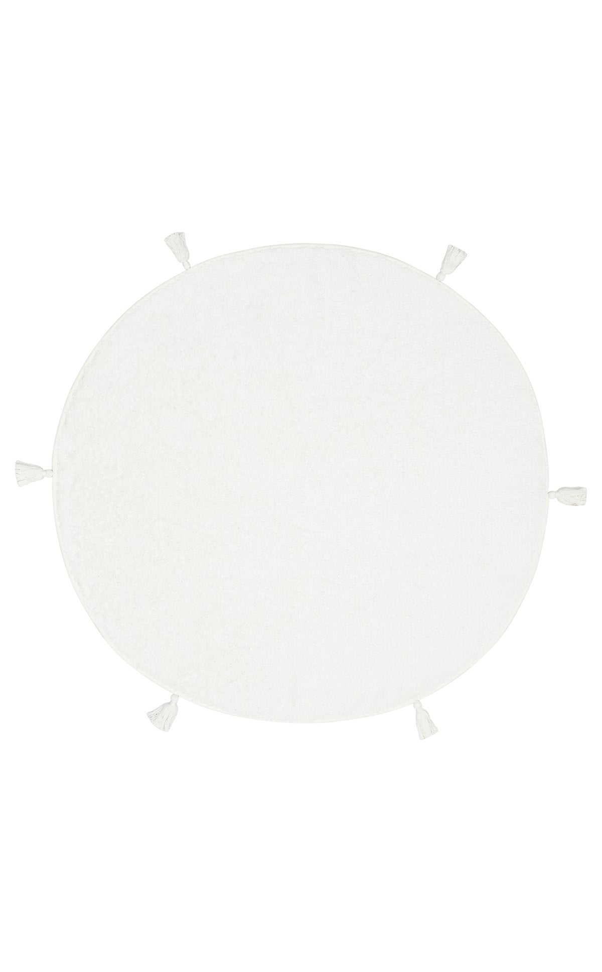 COTTON BOON CBN PLAIN WHITE Q  Yıkanabilir Kaymaz Tabanlı Naturel Pamuk Bebek Halısı