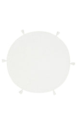 COTTON BOON CBN PLAIN WHITE Q  Yıkanabilir Kaymaz Tabanlı Naturel Pamuk Bebek Halısı