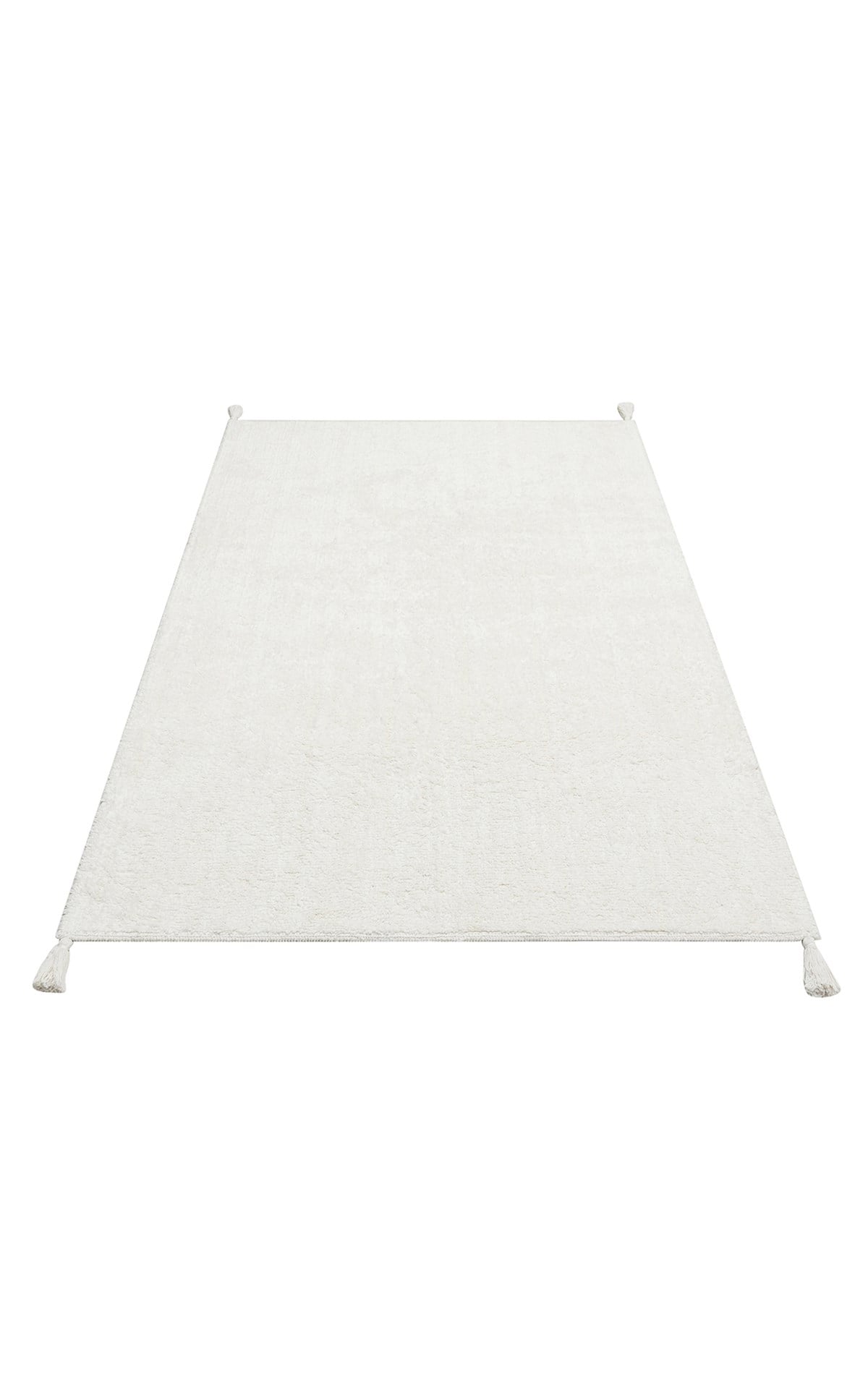 COTTON BOON CBN PLAIN WHITE  Yıkanabilir Kaymaz Tabanlı Naturel Pamuk Bebek Halısı