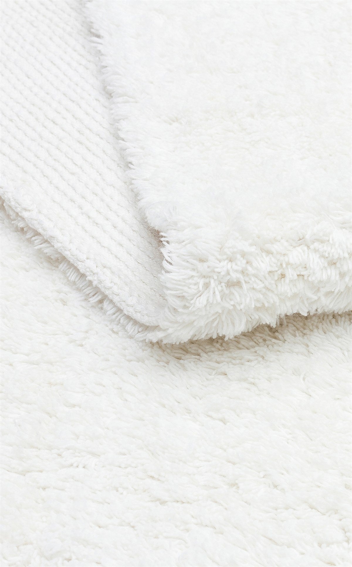 COTTON BOON CBN PLAIN WHITE  Yıkanabilir Kaymaz Tabanlı Naturel Pamuk Bebek Halısı