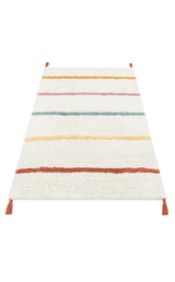 COTTON BOON XW CBN 01 MULTY XW  Yıkanabilir Kaymaz Tabanlı Naturel Pamuk Bebek Halısı