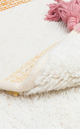 COTTON BOON XW CBN 03 MULTY XW Q  Yıkanabilir Kaymaz Tabanlı Naturel Pamuk Bebek Halısı