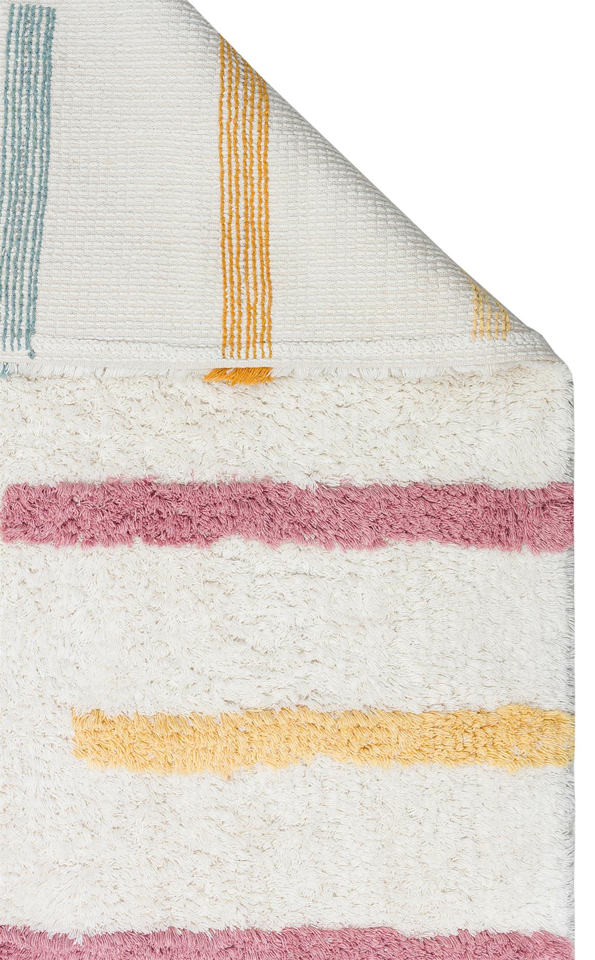 COTTON BOON XW CBN 03 MULTY XW  Yıkanabilir Kaymaz Tabanlı Naturel Pamuk Bebek Halısı