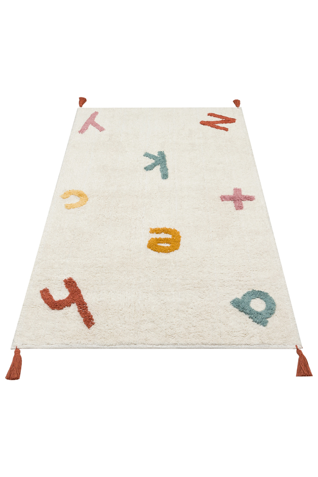 COTTON BOON XW CBN 05 MULTY XW  Yıkanabilir Kaymaz Tabanlı Naturel Pamuk Bebek Halısı