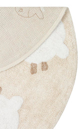 COTTON BOON XXW CBN 11 MULTY XXW Q  Yıkanabilir Kaymaz Tabanlı Naturel Pamuk Bebek Halısı