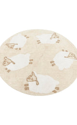 COTTON BOON XXW CBN 11 MULTY XXW Q  Yıkanabilir Kaymaz Tabanlı Naturel Pamuk Bebek Halısı