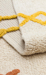 COTTON BOON XXW CBN 12 MULTY XXW  Yıkanabilir Kaymaz Tabanlı Naturel Pamuk Bebek Halısı