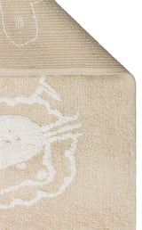 COTTON BOON XXW CBN 16 BEIGE XXW  Yıkanabilir Kaymaz Tabanlı Naturel Pamuk Bebek Halısı