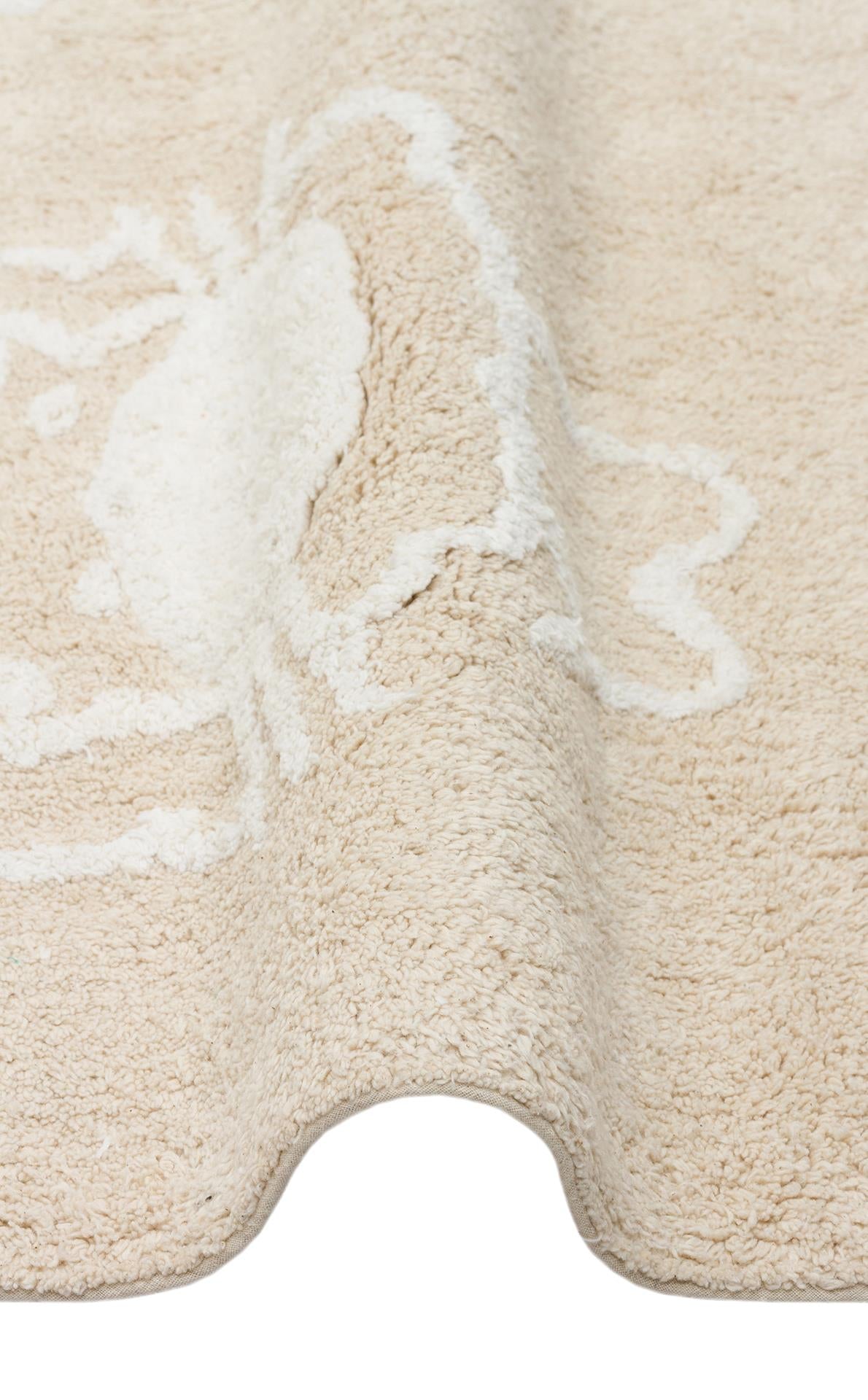 COTTON BOON XXW CBN 16 BEIGE XXW  Yıkanabilir Kaymaz Tabanlı Naturel Pamuk Bebek Halısı