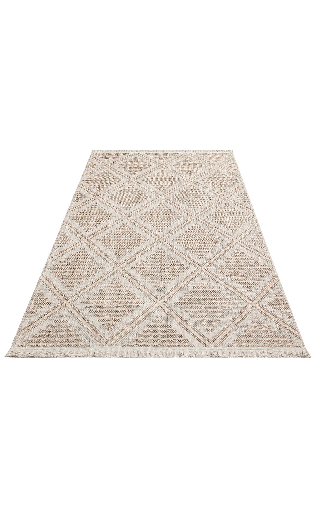 COZY CZY 03 GREY BEIGE  Hav Toz Vermez Modern Örgü Dokuma Makine Halısı