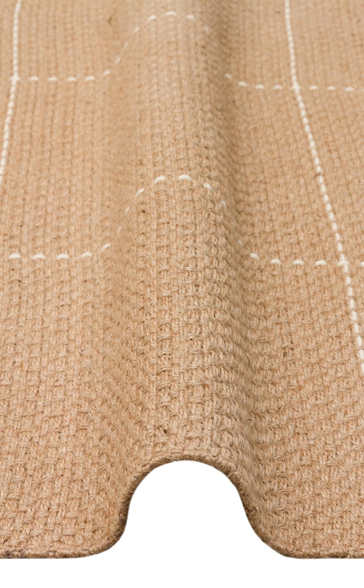 DELHİ DLH 01 WHITE  Jüt ve Pamuk ile Üretilen Çift Taraflı Modern Kilim
