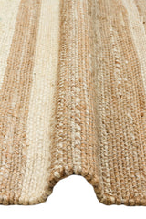 ECHO ECH 11 NATURAL WHITE XW  El Dokuma Naturel Jüt Hasır Halı