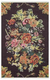ELISTA ELS 102 BLACK MULTY  Vintage Desenlere Sahip Kaydırmaz Yıkanabilir Modern Halı