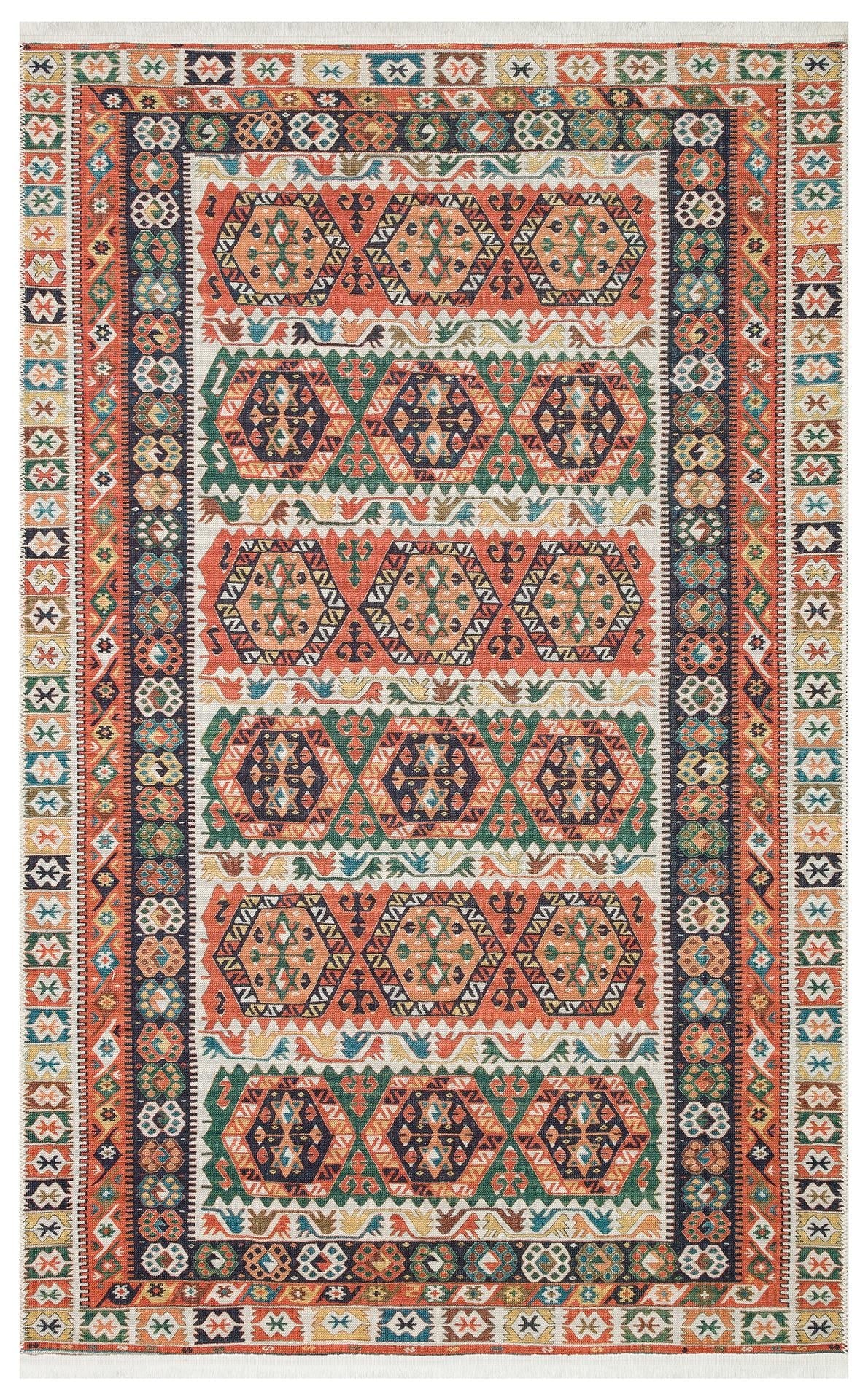 ELISTA ELS 106 MULTY  Vintage Desenlere Sahip Kaydırmaz Yıkanabilir Modern Halı