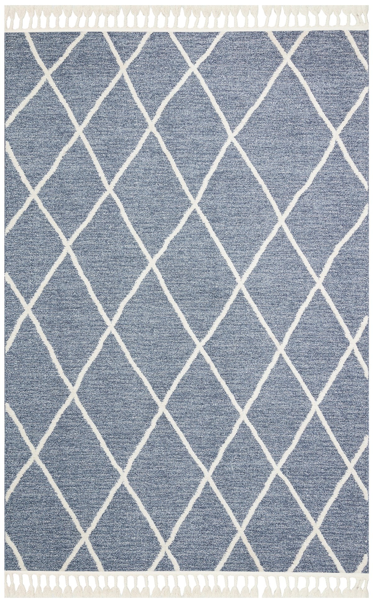 ETNA ETN 02 BLUE CREAM  Hav Toz Vermez Örgü Dokulu Modern Bukleli Makine Halısı