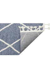 ETNA ETN 02 BLUE CREAM  Hav Toz Vermez Örgü Dokulu Modern Bukleli Makine Halısı