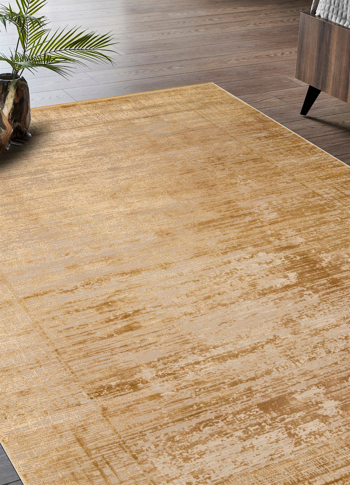FRESCO DYED FSD 02 ANTIK GOLD  Overdyed Yüksek Alçak Dokulu Özel Işıltılı Yüksek Kaliteli Sık Dokuma Modern Salon Halısı