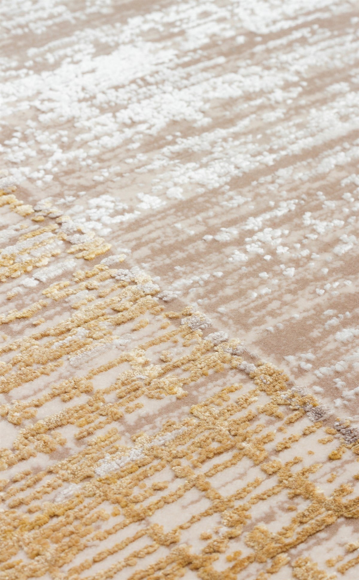 FRESCO DYED FSD 02 BEIGE GOLD  Overdyed Yüksek Alçak Dokulu Özel Işıltılı Yüksek Kaliteli Sık Dokuma Modern Salon Halısı