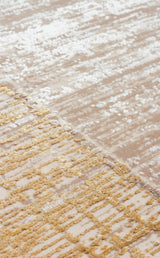 FRESCO DYED FSD 02 BEIGE GOLD  Overdyed Yüksek Alçak Dokulu Özel Işıltılı Yüksek Kaliteli Sık Dokuma Modern Salon Halısı