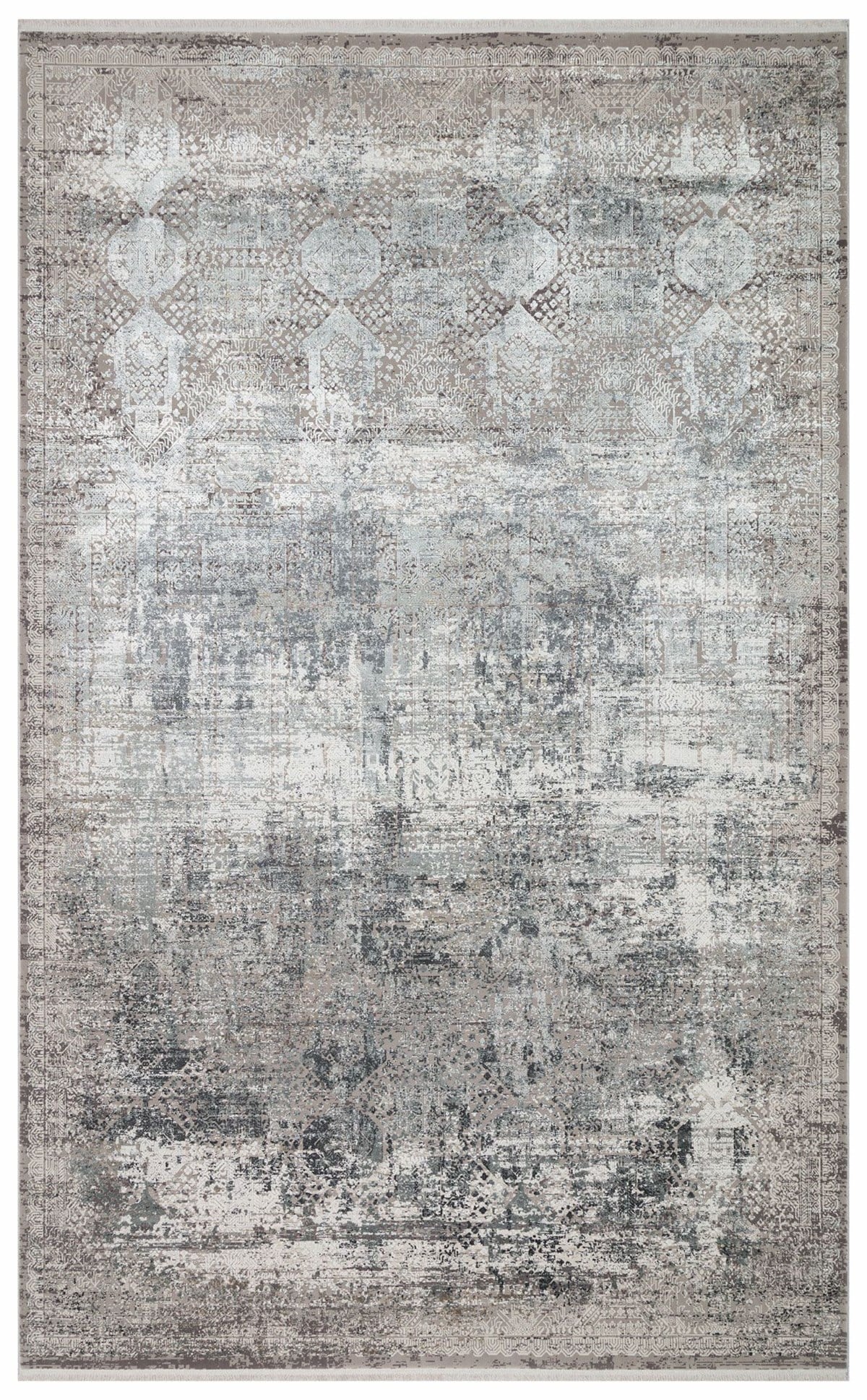 FRESCO FS 14 CREAM GREY XW  Yüksek Alçak Dokulu Özel Işıltılı Yüksek Kaliteli Sık Dokuma Modern Salon Halısı