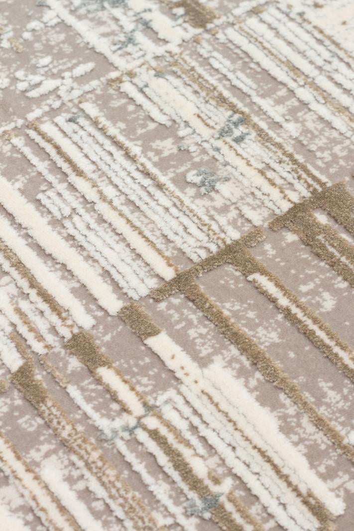 FRESCO FS 36 CREAM BEIGE XW  Yüksek Alçak Dokulu Özel Işıltılı Yüksek Kaliteli Sık Dokuma Modern Salon Halısı