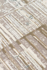 FRESCO FS 36 CREAM BEIGE XW  Yüksek Alçak Dokulu Özel Işıltılı Yüksek Kaliteli Sık Dokuma Modern Salon Halısı
