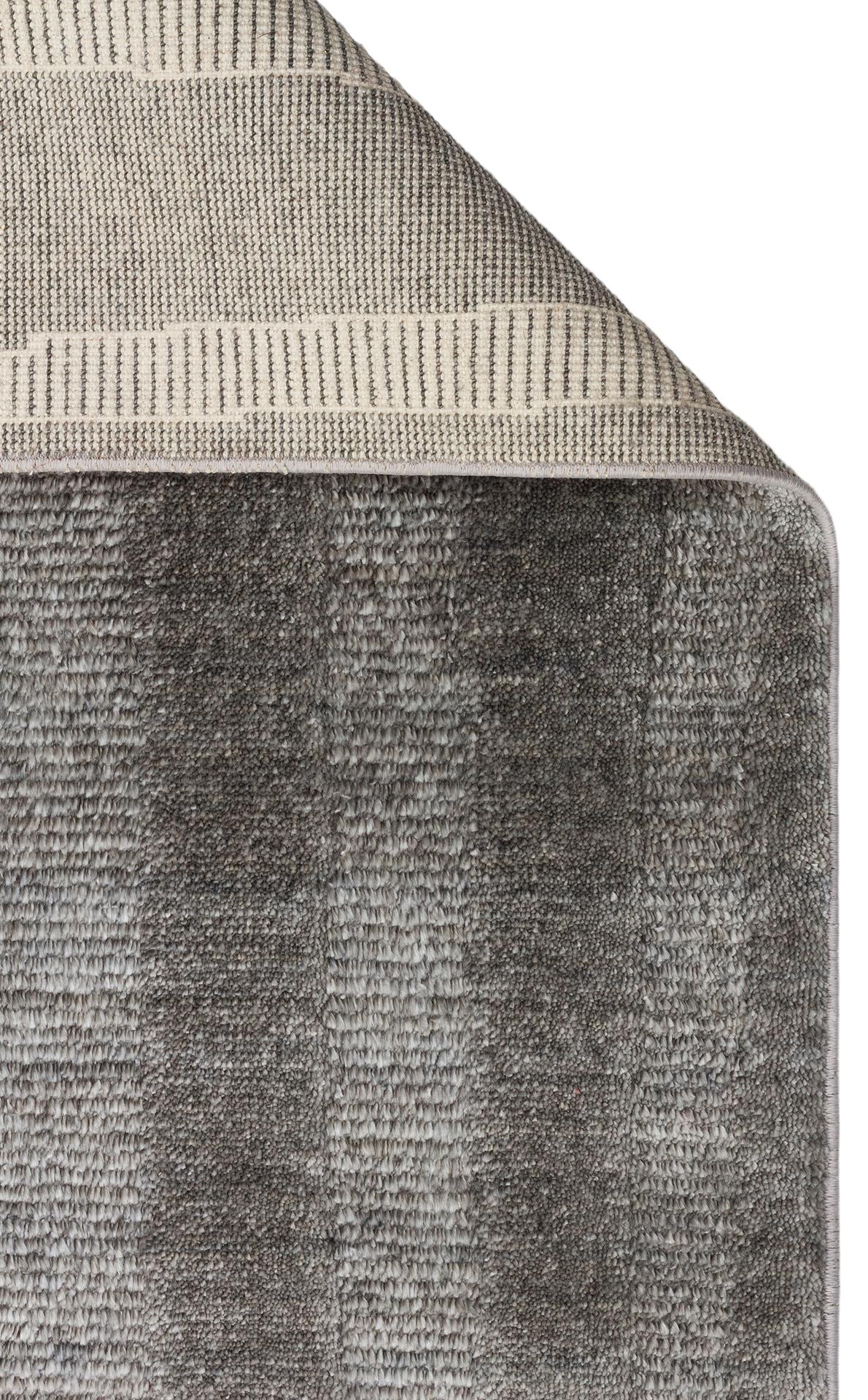 GESSI GES 01 ANTHRACITE  Özel Hav Vermeyen ve Kolay Temizlenebilir Tencel Kullanılarak El Emeği ile Özel Tezgahlarda Üretilen Modern Kara Tezgah Halısı