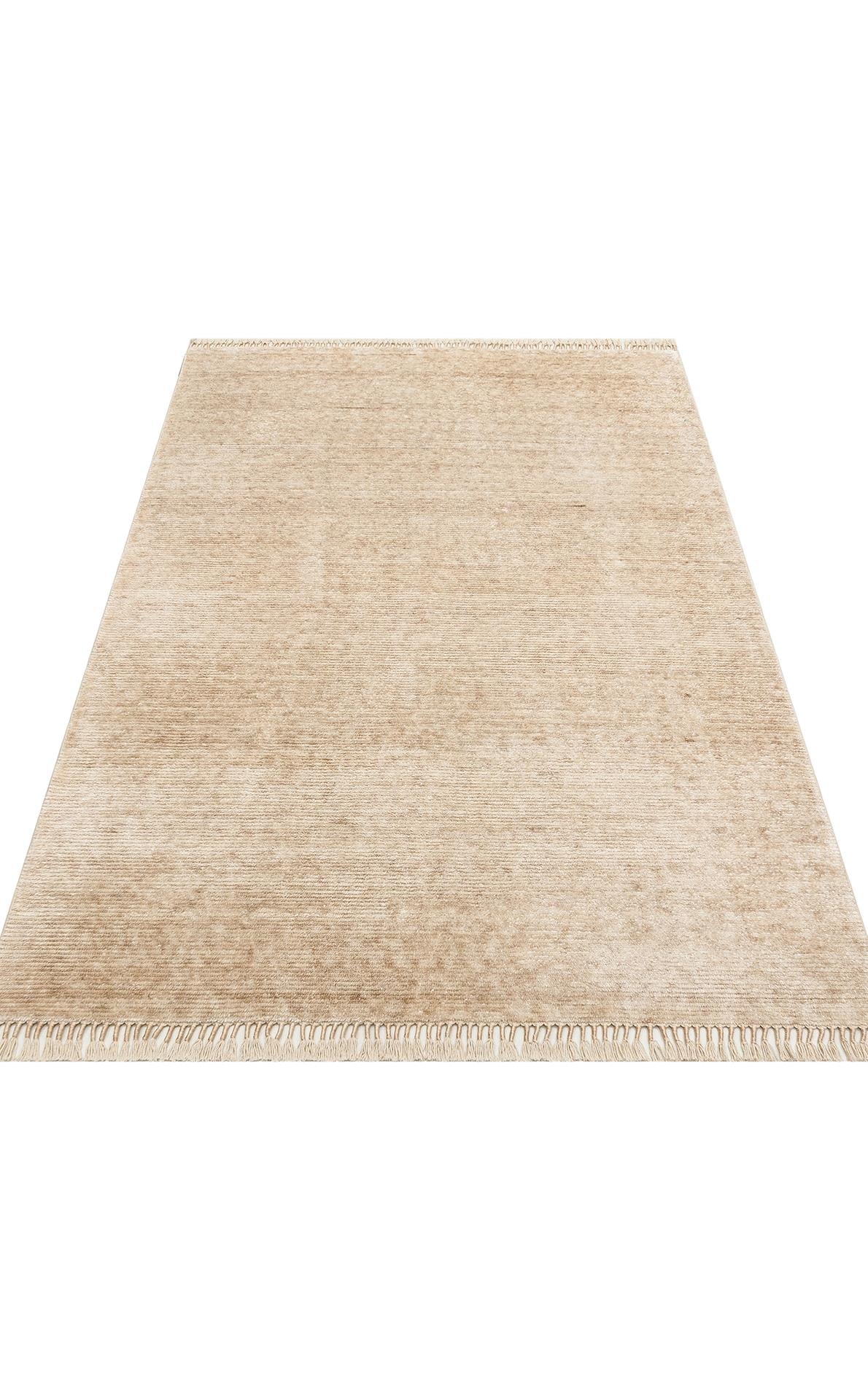 GESSI GES PLAIN BEIGE  Özel Hav Vermeyen ve Kolay Temizlenebilir Tencel Kullanılarak El Emeği ile Özel Tezgahlarda Üretilen Modern Kara Tezgah Halısı