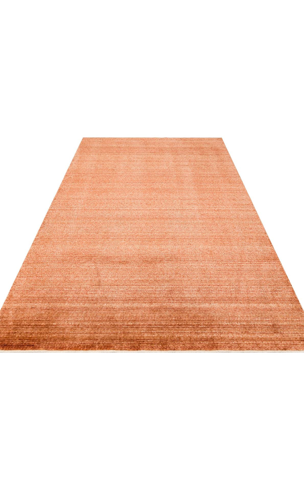 GESSI GES PLAIN TERRACOTTA  Özel Hav Vermeyen ve Kolay Temizlenebilir Tencel Kullanılarak El Emeği ile Özel Tezgahlarda Üretilen Modern Kara Tezgah Halısı