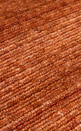 GESSI GES PLAIN TERRACOTTA  Özel Hav Vermeyen ve Kolay Temizlenebilir Tencel Kullanılarak El Emeği ile Özel Tezgahlarda Üretilen Modern Kara Tezgah Halısı