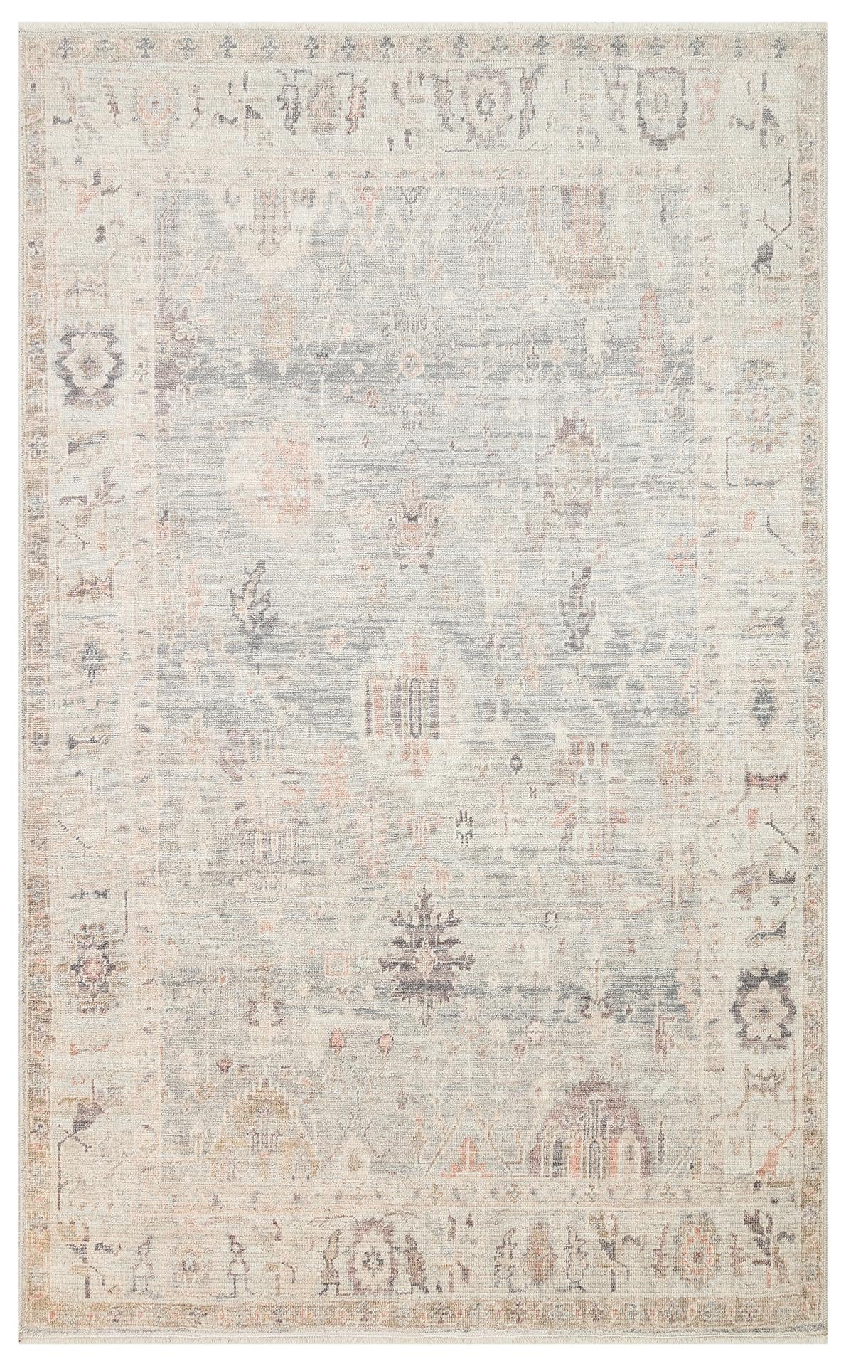GRACE GRC 02 SKY  Pastel Tonlara Sahip Vintage Desenli Şık Halı