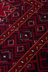HERAT HER 02 RED  Afgan Desenli Viskon Sıkı Dokuma Kaymaz Tabanlı İnce Makine Halısı