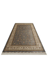 ISFAHAN ISF 03 GREY CREAM  Klasik Desenli Yüksek Kalite Sık Dokuma Makine Halısı