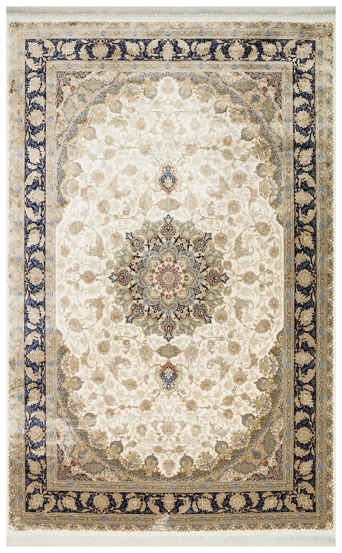 ISFAHAN ISF 04 CREAM  Klasik Desenli Yüksek Kalite Sık Dokuma Makine Halısı