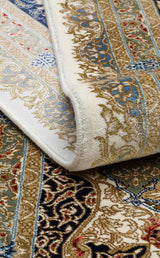 ISFAHAN ISF 04 CREAM  Klasik Desenli Yüksek Kalite Sık Dokuma Makine Halısı