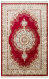 ISFAHAN ISF 05 RED  Klasik Desenli Yüksek Kalite Sık Dokuma Makine Halısı