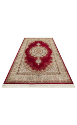 ISFAHAN ISF 05 RED  Klasik Desenli Yüksek Kalite Sık Dokuma Makine Halısı