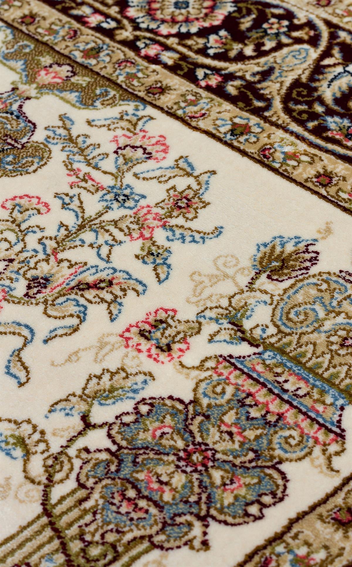 ISFAHAN SECCADE ISF SCD 01 CREAM RED  Klasik Desenli Yüksek Kalite Sık Dokuma Seccade