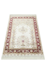 ISFAHAN SECCADE ISF SCD 01 CREAM RED  Klasik Desenli Yüksek Kalite Sık Dokuma Seccade