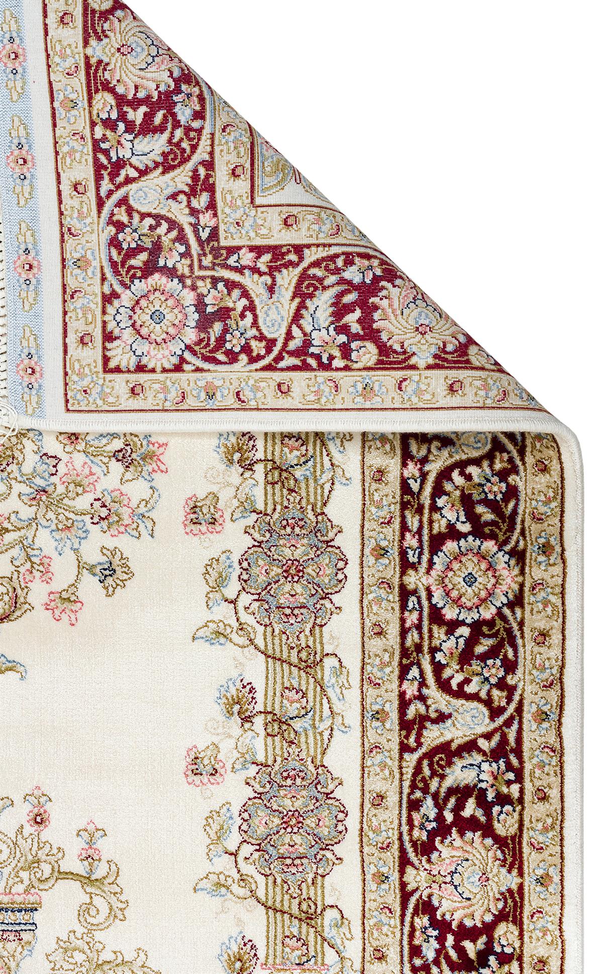 ISFAHAN SECCADE ISF SCD 01 CREAM RED  Klasik Desenli Yüksek Kalite Sık Dokuma Seccade