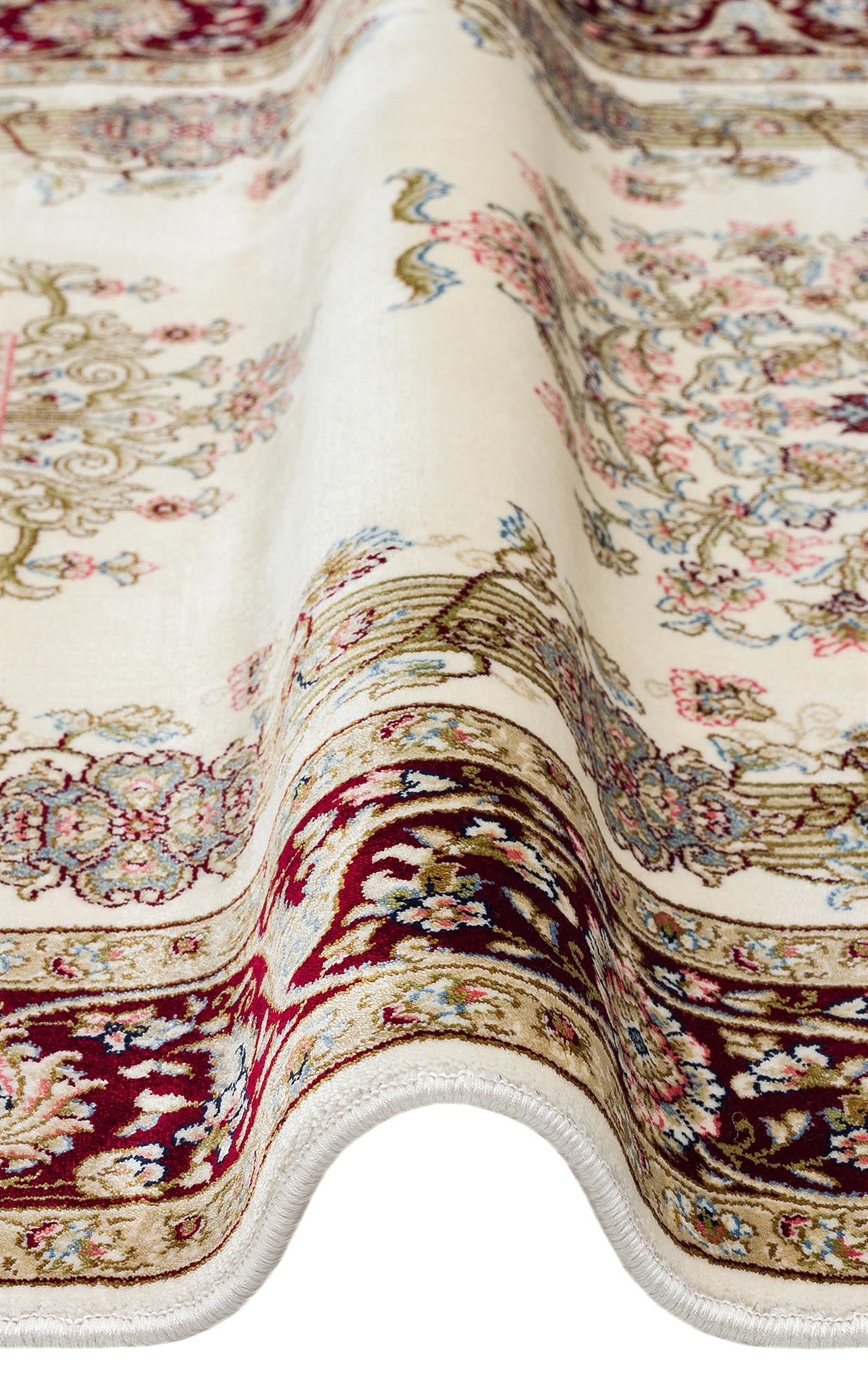 ISFAHAN SECCADE ISF SCD 01 CREAM RED  Klasik Desenli Yüksek Kalite Sık Dokuma Seccade