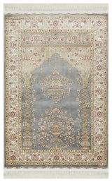 ISFAHAN SECCADE ISF SCD 01 GREY  Klasik Desenli Yüksek Kalite Sık Dokuma Seccade