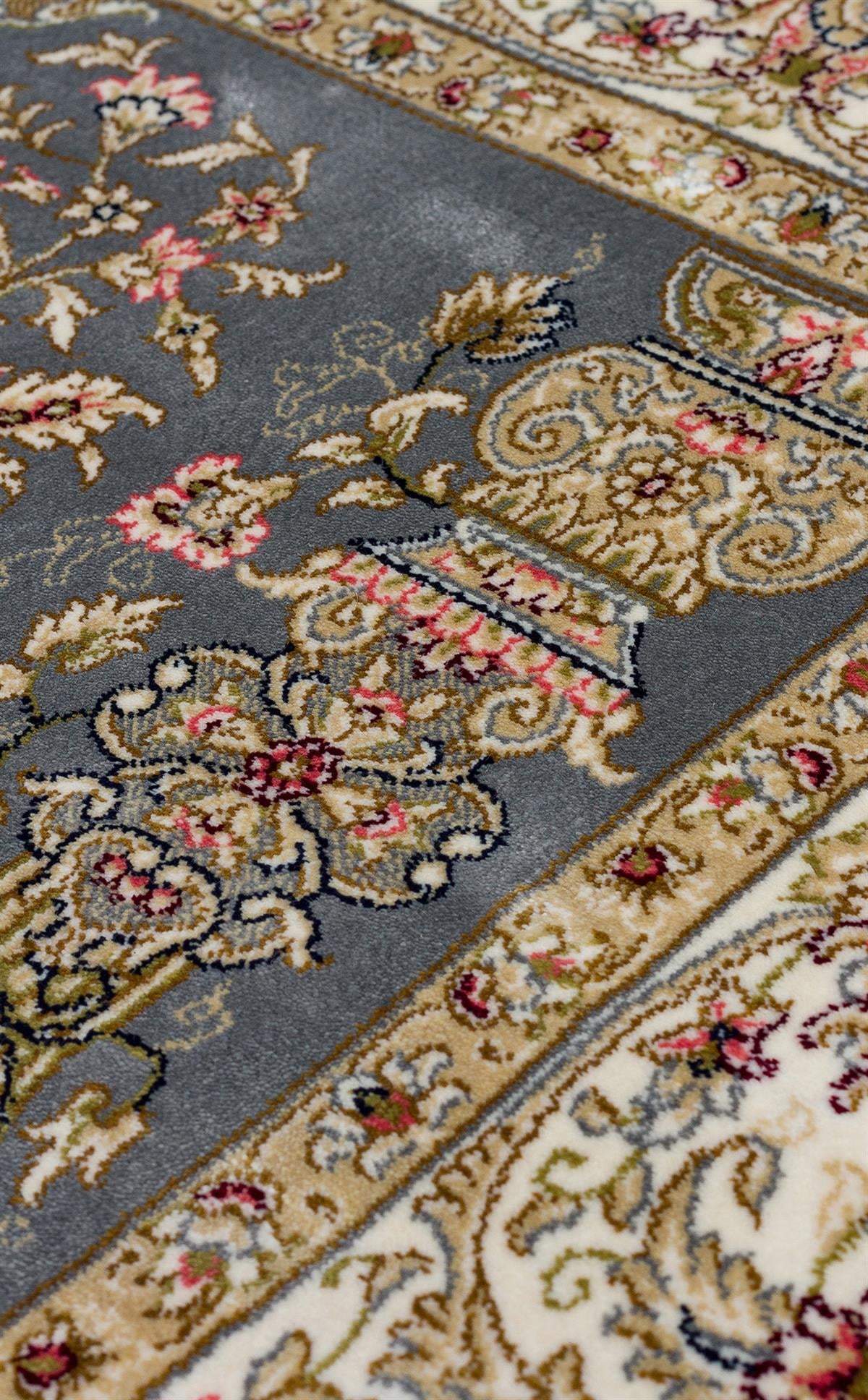 ISFAHAN SECCADE ISF SCD 01 GREY  Klasik Desenli Yüksek Kalite Sık Dokuma Seccade