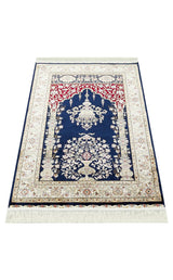 ISFAHAN SECCADE ISF SCD 01 NAVY  Klasik Desenli Yüksek Kalite Sık Dokuma Seccade