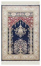 ISFAHAN SECCADE ISF SCD 01 NAVY  Klasik Desenli Yüksek Kalite Sık Dokuma Seccade