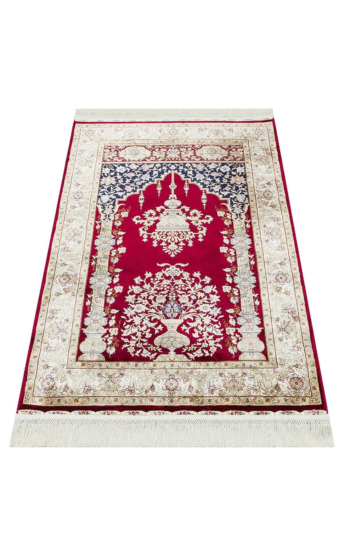 ISFAHAN SECCADE ISF SCD 01 RED  Klasik Desenli Yüksek Kalite Sık Dokuma Seccade