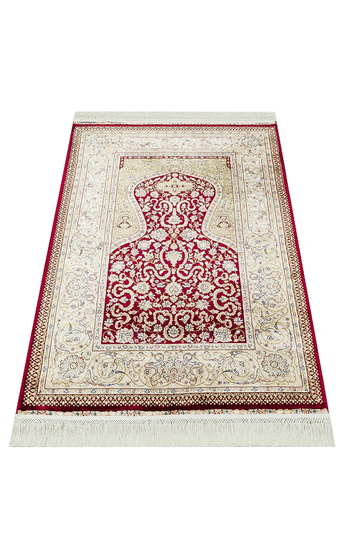 ISFAHAN SECCADE ISF SCD 02 RED  Klasik Desenli Yüksek Kalite Sık Dokuma Seccade