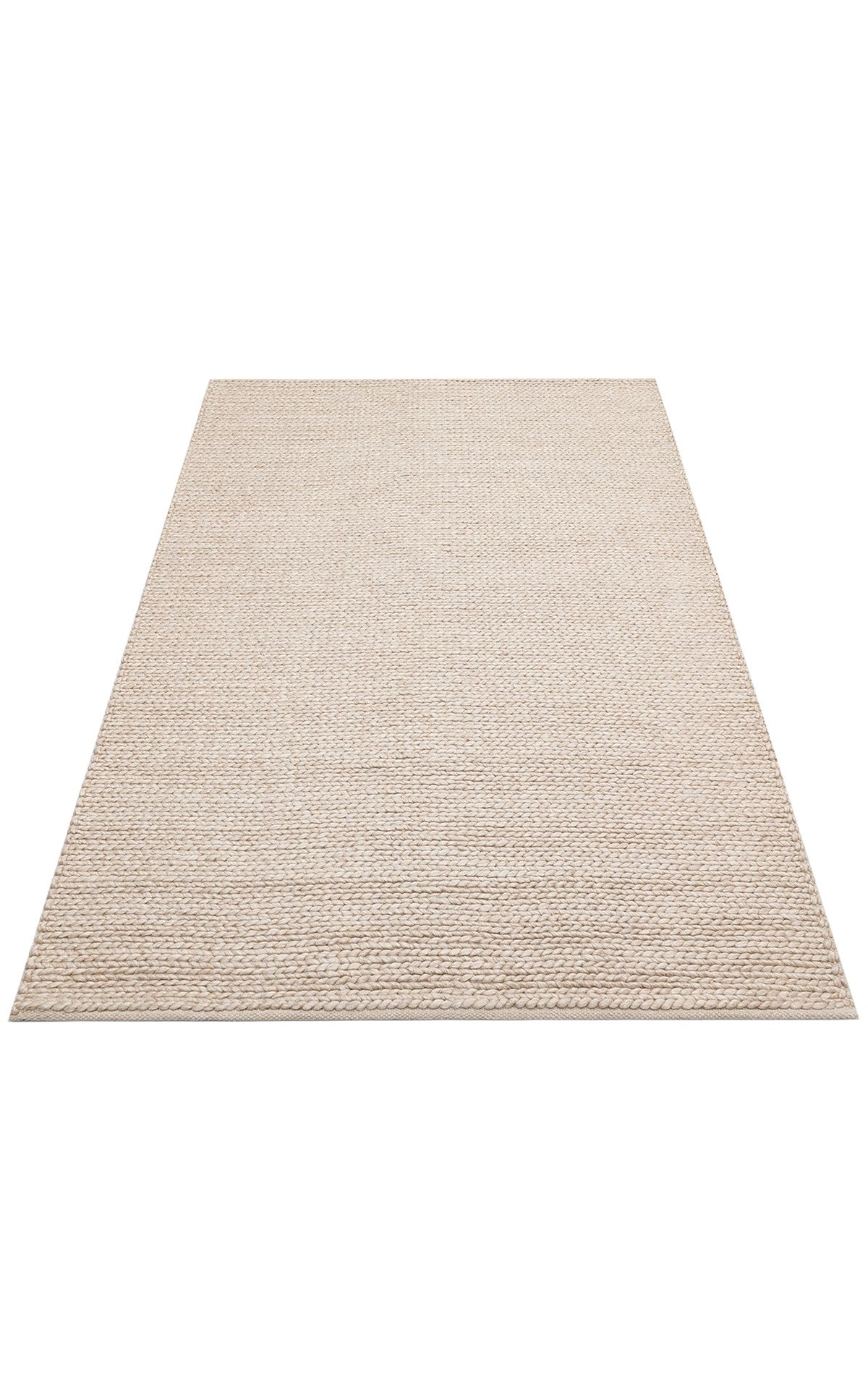 JADE BASKETWEAVE BEIGE  Naturel Kazak Örgü Desenli El Dokuma Örgü Halı