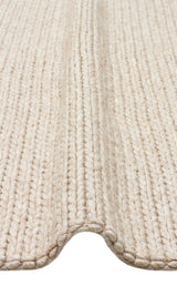 JADE BASKETWEAVE BEIGE  Naturel Kazak Örgü Desenli El Dokuma Örgü Halı