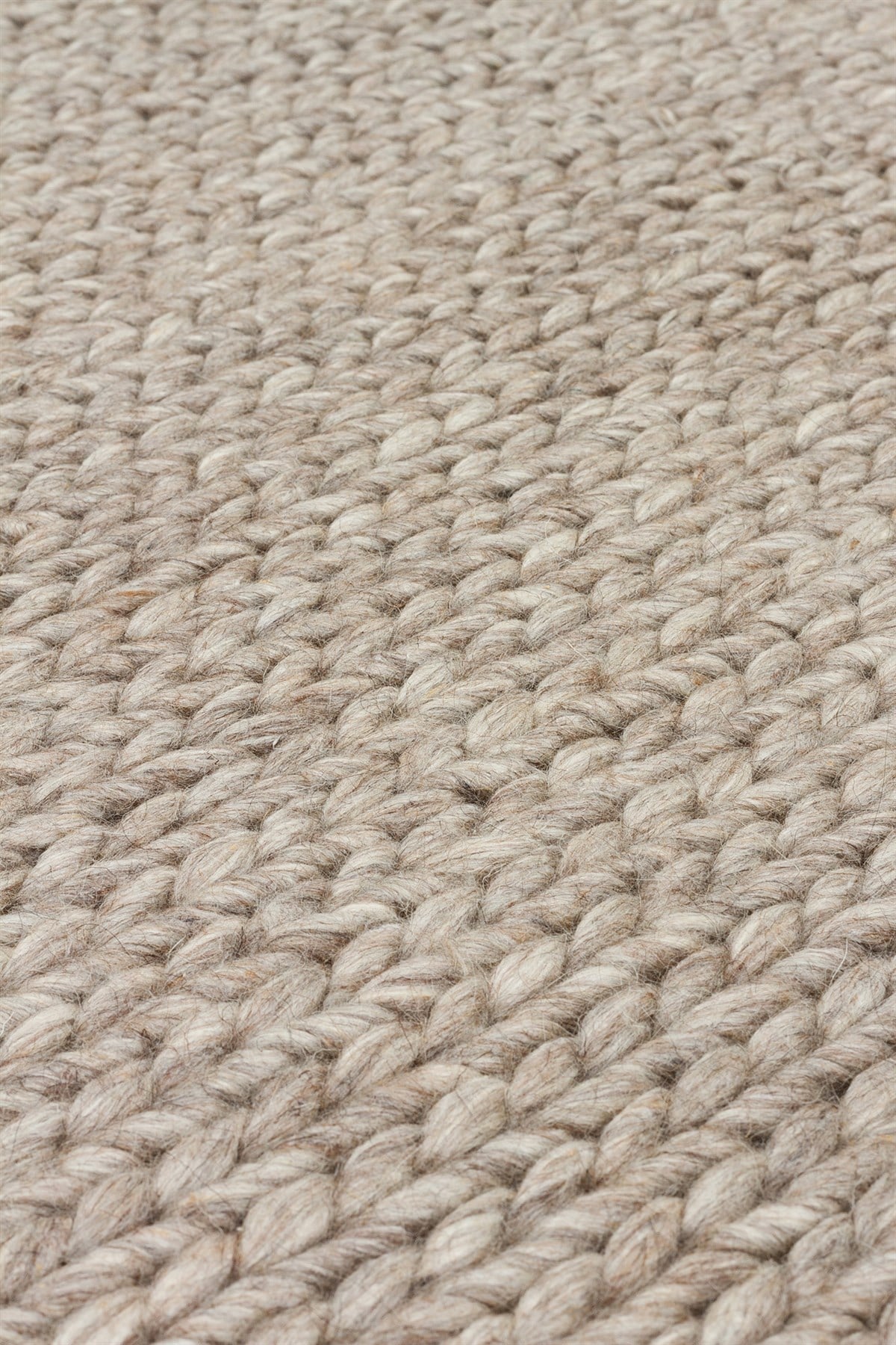 JADE BASKETWEAVE BROWN  Naturel Kazak Örgü Desenli El Dokuma Örgü Halı